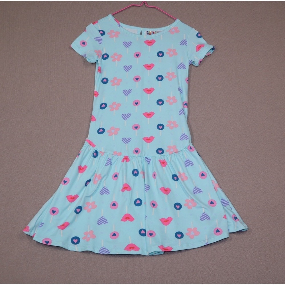 Dot Dot Smile Little Girls Flapper Dress - Blue Lollipop - Size‎ 5/6